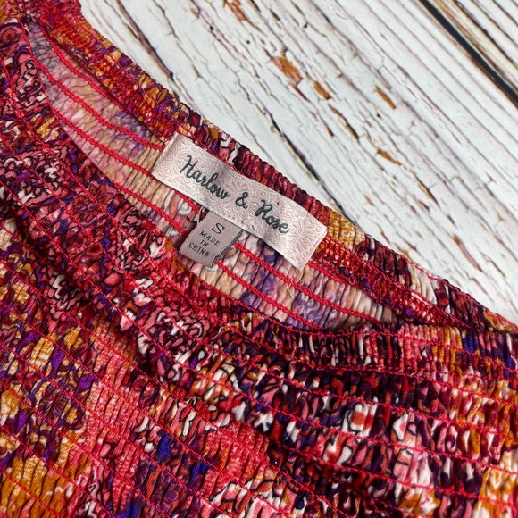 Pink boho print side split maxi size small - Picture 5 of 5